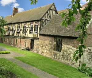 Picture of the Merchant Adventurers Hall in York. On a sunny day the old building looks a real treat.